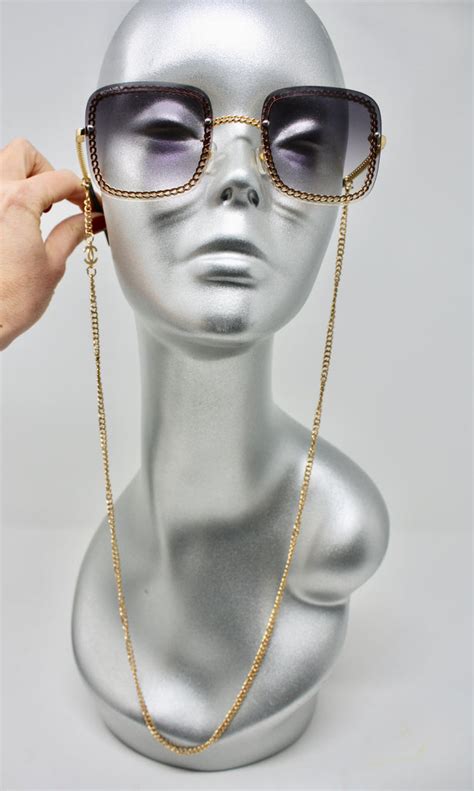 chanel chain for sunglasses